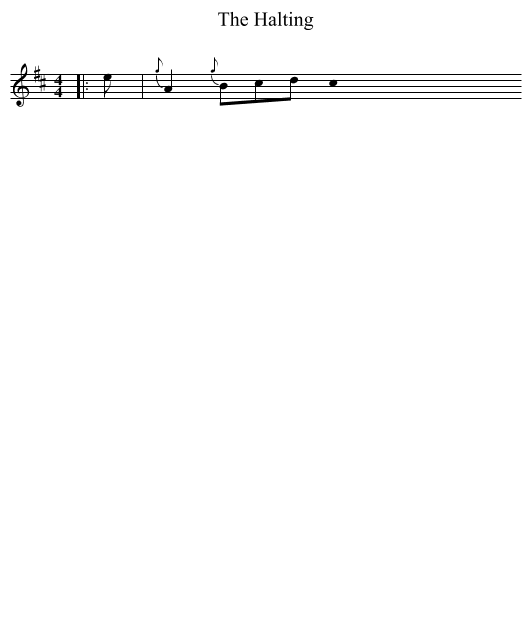 The Halting - staff notation