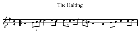 The Halting - staff notation