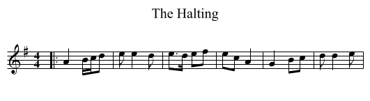 The Halting - staff notation