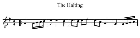 The Halting - staff notation
