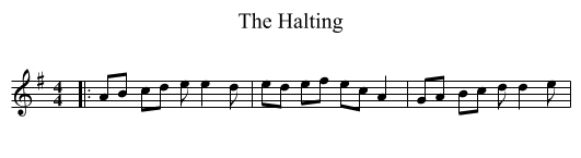 The Halting - staff notation