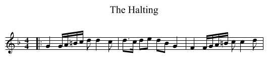 The Halting - staff notation