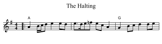 The Halting - staff notation