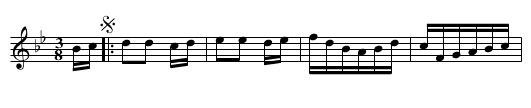 the HAMBURGH WALTZ - staff notation
