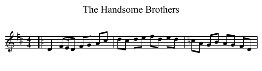 The Handsome Brothers - staff notation
