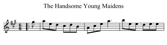 The Handsome Young Maidens - staff notation