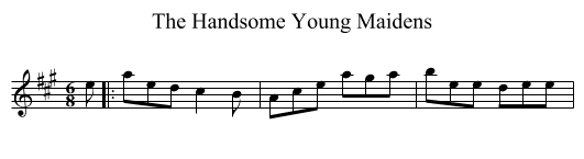 The Handsome Young Maidens - staff notation