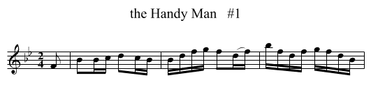 the Handy Man   #1 - staff notation