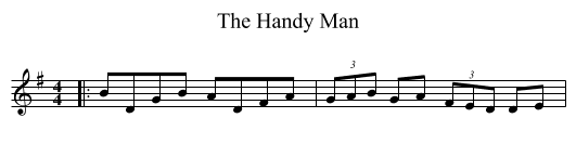 The Handy Man - staff notation