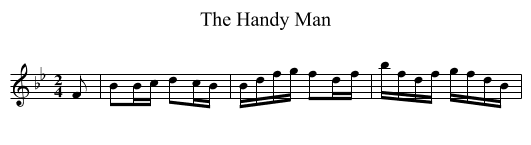 The Handy Man - staff notation