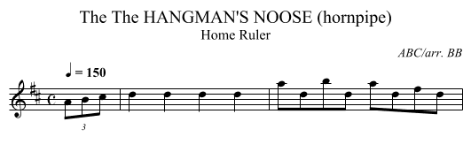 The HANGMAN'S NOOSE (hornpipe), The - staff notation