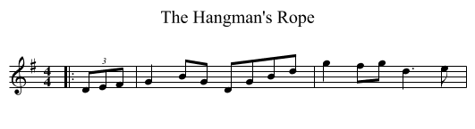 The Hangman's Rope - staff notation