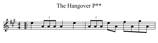 The Hangover P** - staff notation
