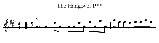 The Hangover P** - staff notation