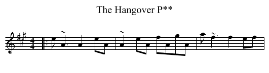The Hangover P** - staff notation