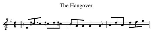 The Hangover - staff notation