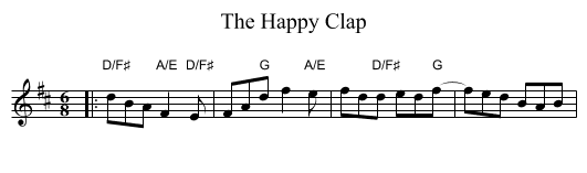 The Happy Clap - staff notation