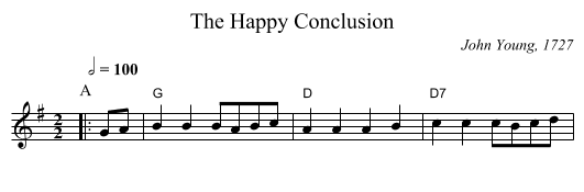 The Happy Conclusion - staff notation