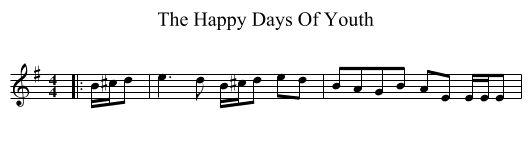 The Happy Days Of Youth - staff notation