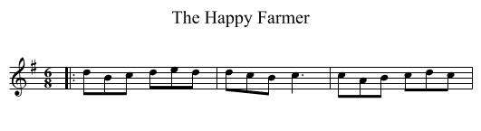 The Happy Farmer - staff notation