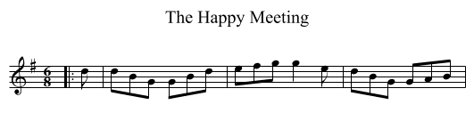 The Happy Meeting - staff notation