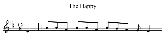 The Happy - staff notation