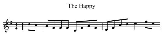 The Happy - staff notation