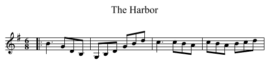 The Harbor - staff notation