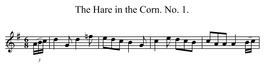 The Hare in the Corn. No. 1. - staff notation