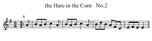 the Hare in the Corn   No.2 - staff notation