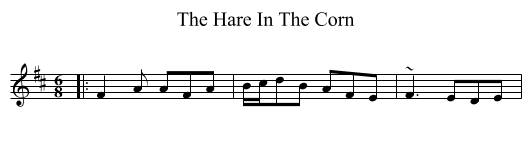 The Hare In The Corn - staff notation