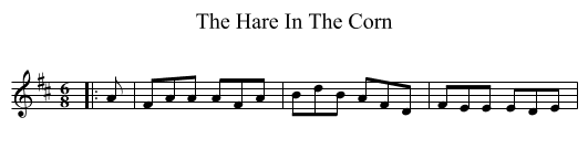 The Hare In The Corn - staff notation