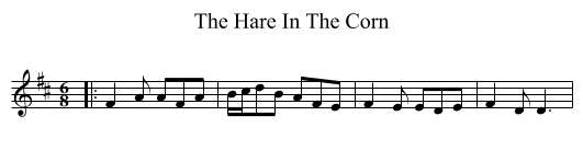 The Hare In The Corn - staff notation