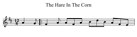 The Hare In The Corn - staff notation