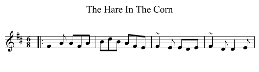 The Hare In The Corn - staff notation