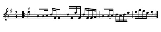 The HARE'S FOOT - staff notation