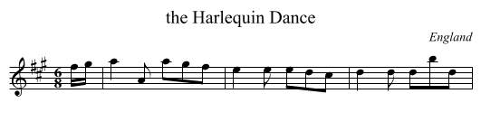 the Harlequin Dance - staff notation