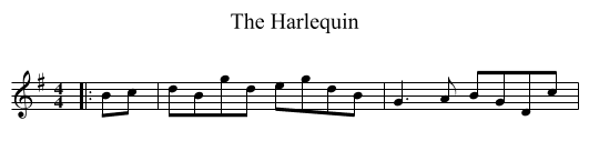 The Harlequin - staff notation