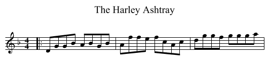 The Harley Ashtray - staff notation