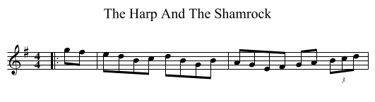 The Harp And The Shamrock - staff notation