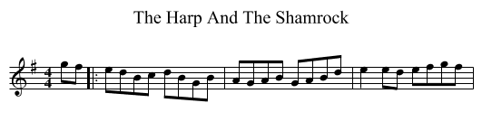 The Harp And The Shamrock - staff notation