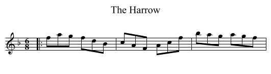 The Harrow - staff notation