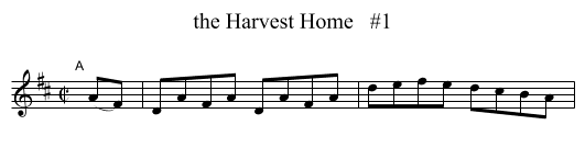 the Harvest Home   #1 - staff notation
