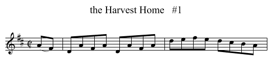 the Harvest Home   #1 - staff notation