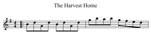 The Harvest Home - staff notation