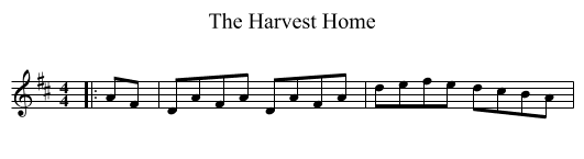 The Harvest Home - staff notation