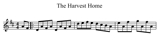 The Harvest Home - staff notation