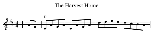 The Harvest Home - staff notation