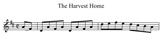 The Harvest Home - staff notation