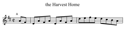 the Harvest Home - staff notation